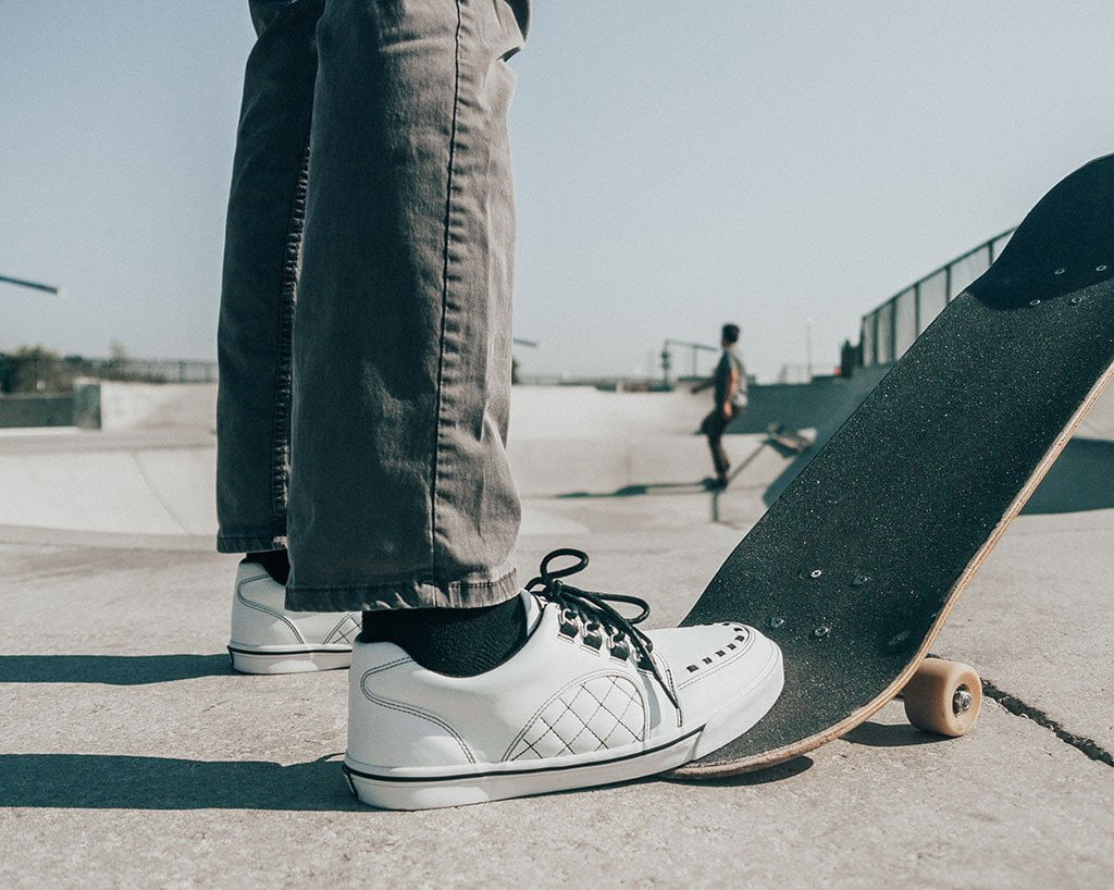 White TUKskin™ Quilted Interlace Sneaker