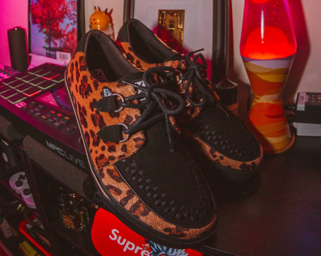 Black & Tan Leopard Hair VLK Sneaker