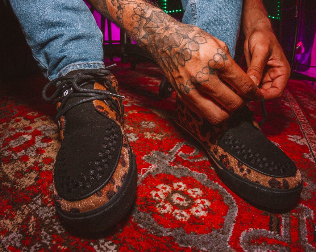 Black & Tan Leopard Hair VLK Sneaker