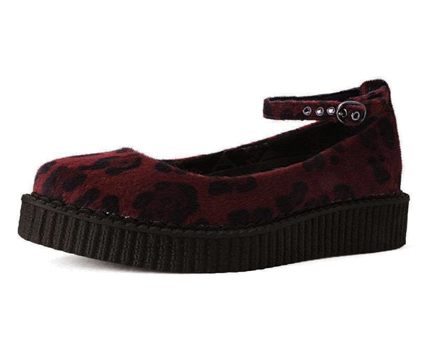 Burgundy Leopard Pointed Mary Jane