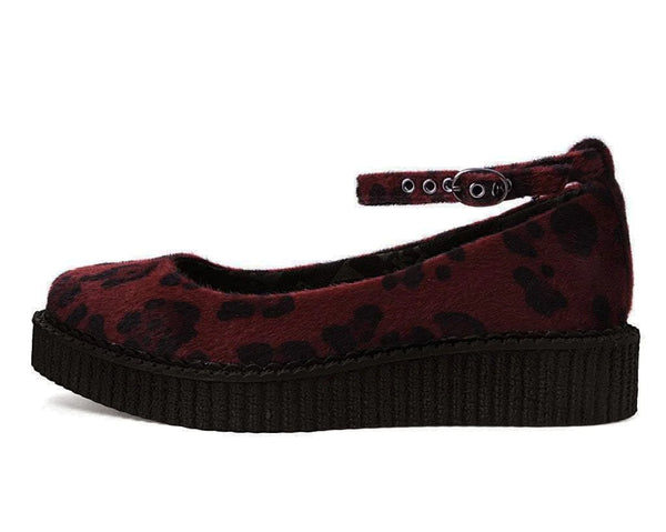 Burgundy Leopard Pointed Mary Jane