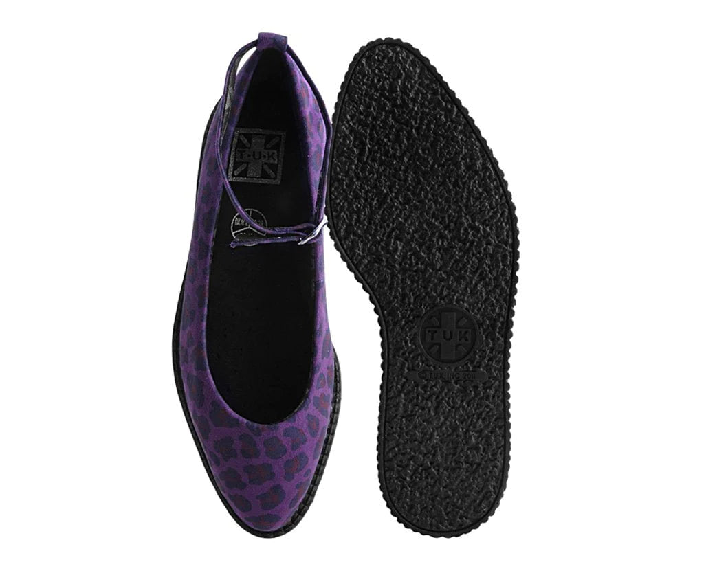 Purple Leopard Pointed Ballet Creeper