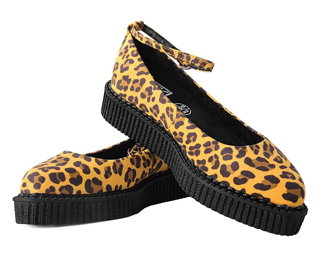 Mustard Leopard Pointed Ballet Creeper