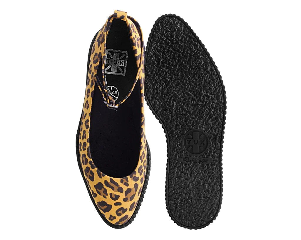 Mustard Leopard Pointed Ballet Creeper