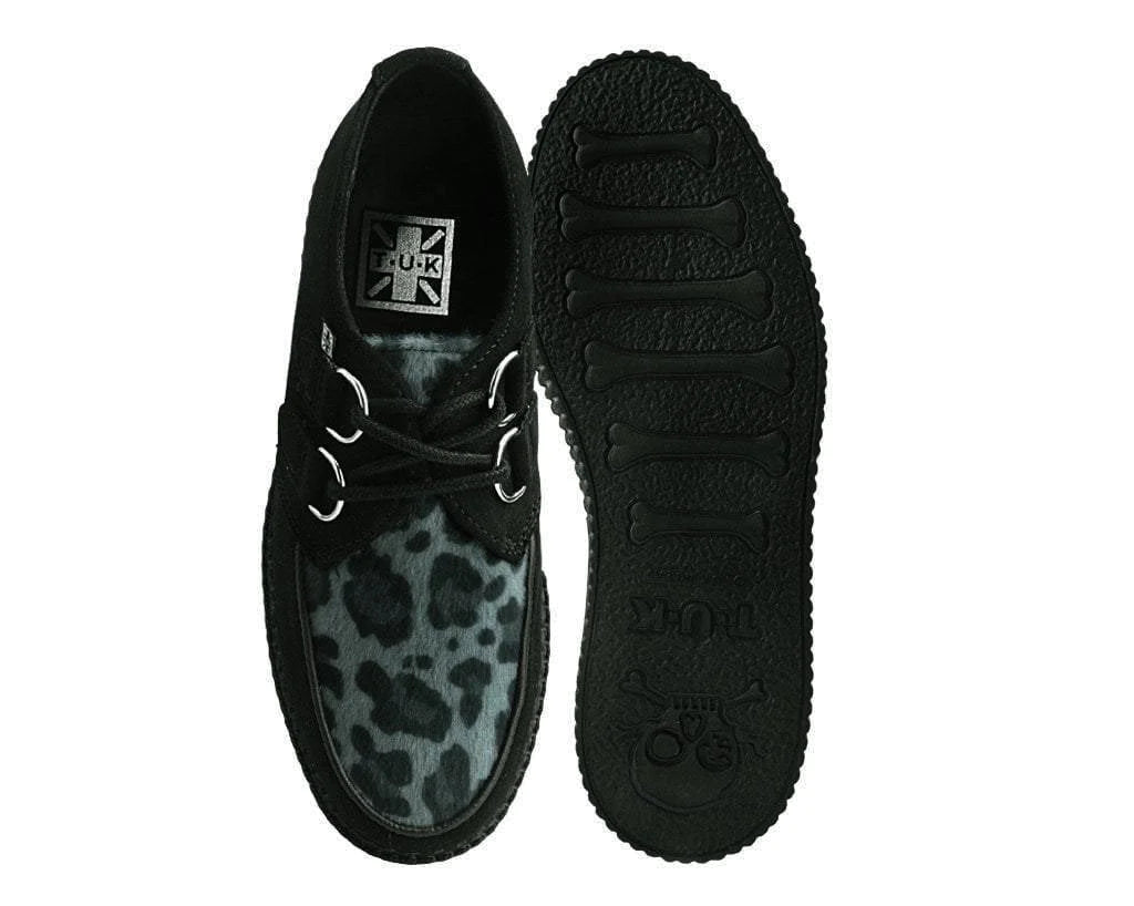 Black & Grey Leopard D-Ring Creeper