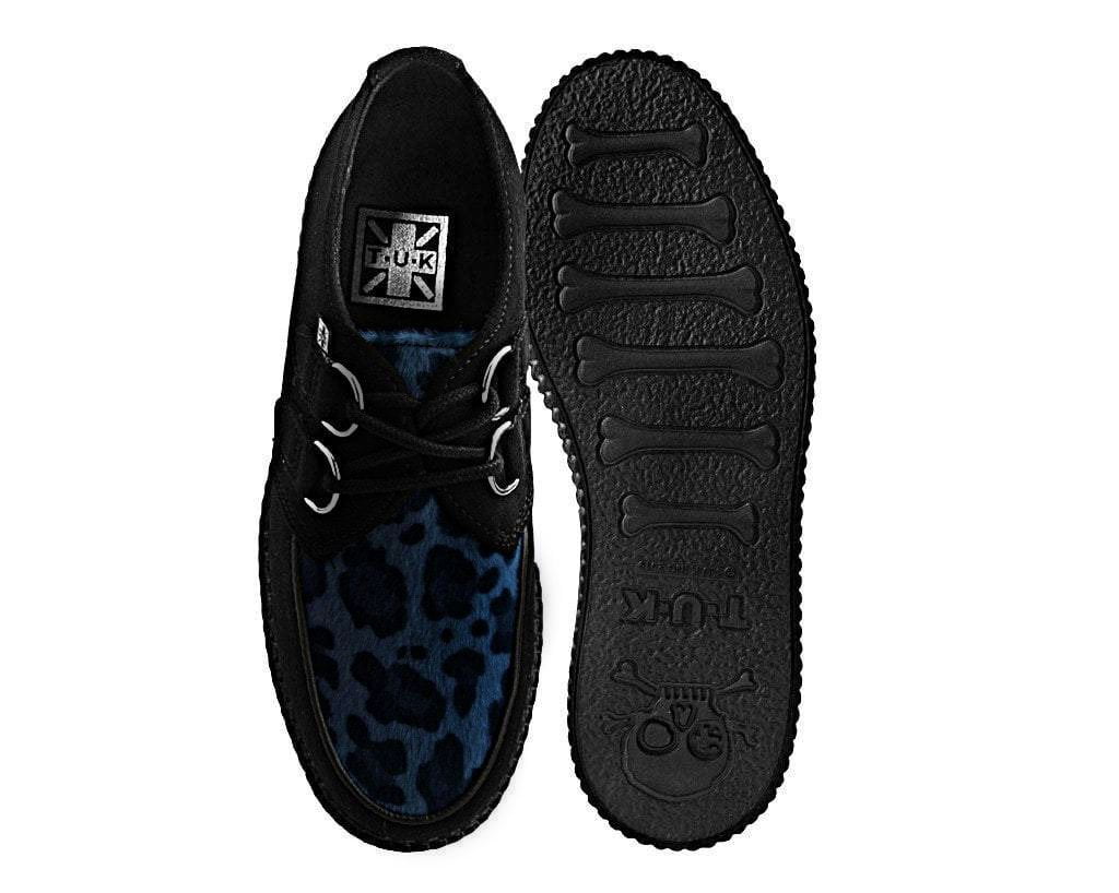 Black & Navy Leopard D-Ring-Creeper