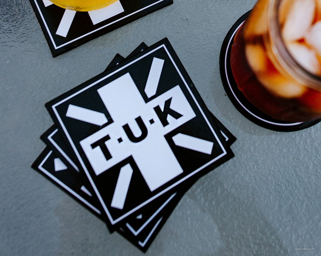 T.U.K. Square Logo Coaster 4-Pack 