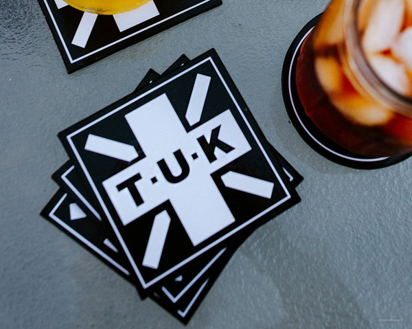 T.U.K. Square Logo Coaster 4-Pack 