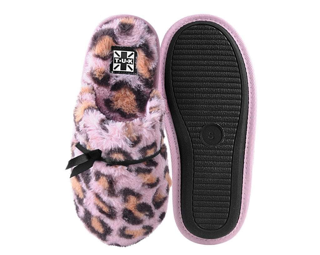 Pink Leopard Bow Slipper