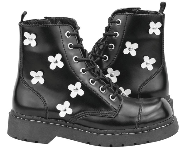 Leather Flowers Boots