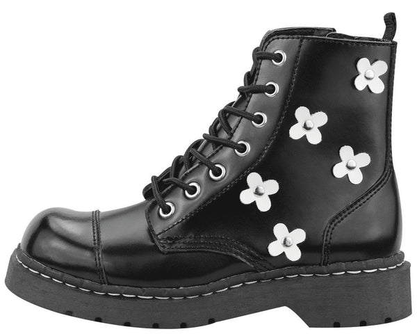 Leather Flowers Boots