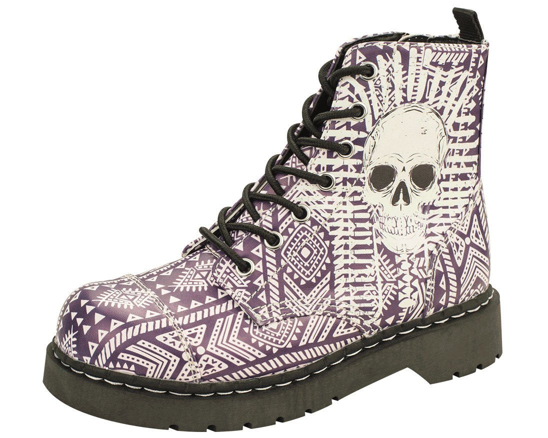 Aztec Skull Boots - T.U.K.