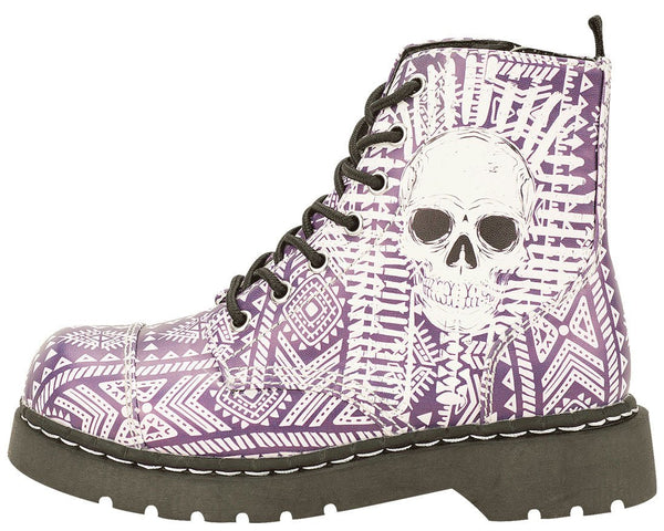 Aztec Skull Boots - T.U.K.