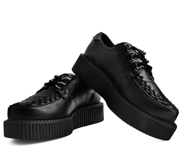 Black Faux Leather Anarchic Creeper 