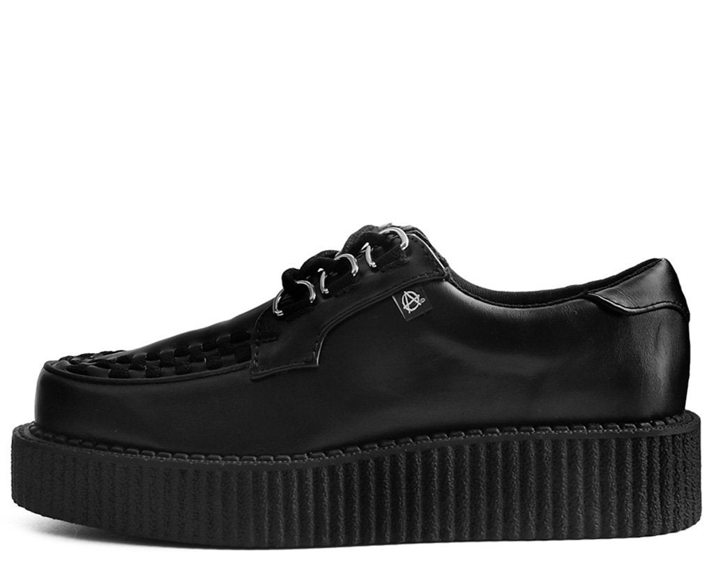 Black Faux Leather Anarchic Creeper 