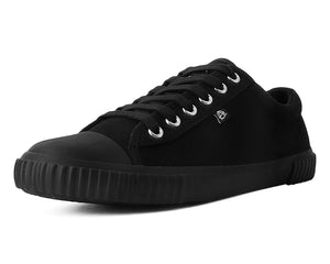 Anarchic Black Canvas Low Top Sneaker