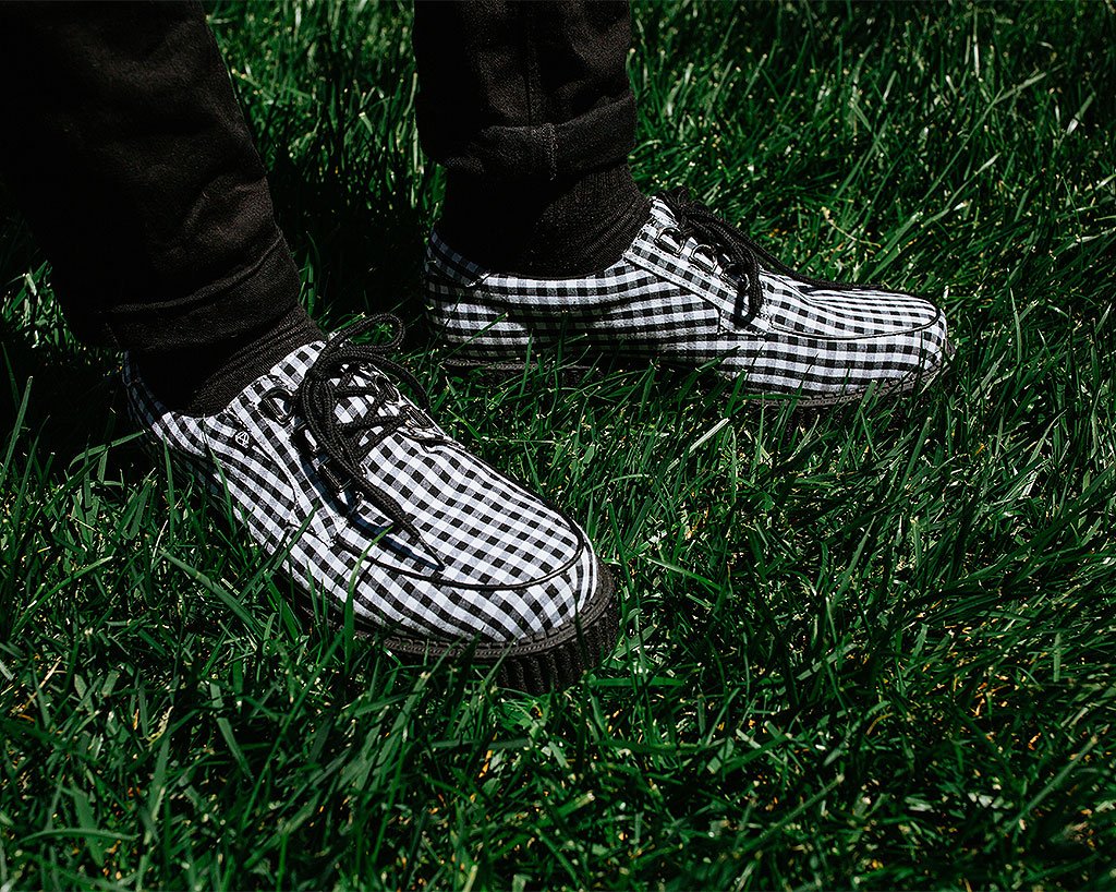 Black & White Gingham Anarchic 3-Ring Creeper