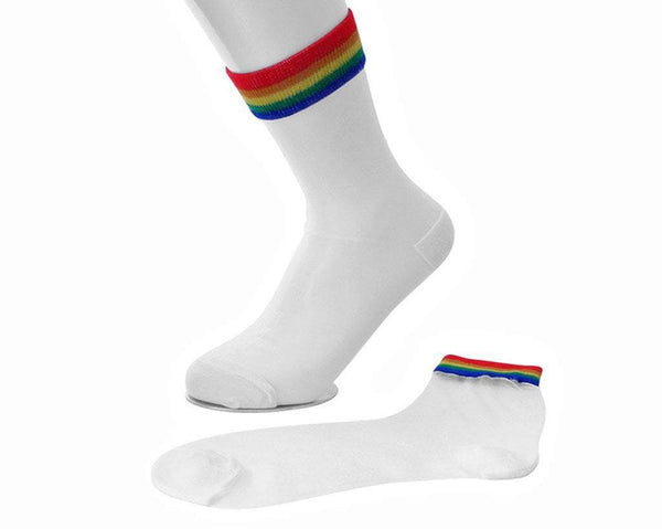 White Sheer Rainbow Sock