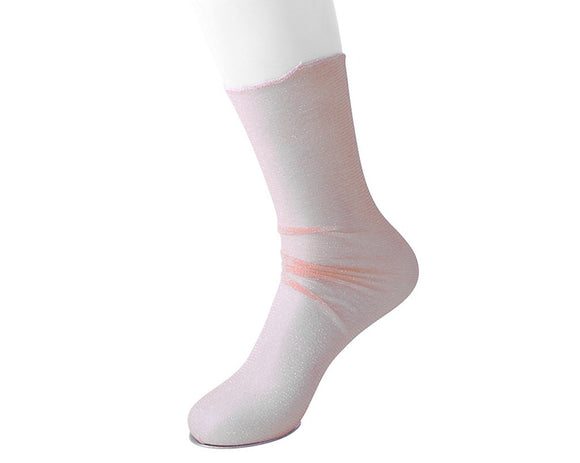 Pink Sheer Metallic Women’s Sock 