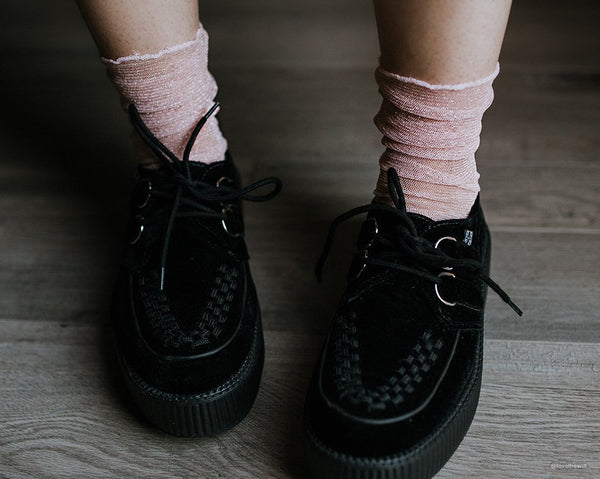 Pink Sheer Metallic Women’s Sock 