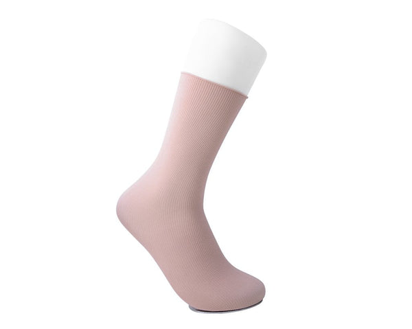 Pink Spandex Crew Sock