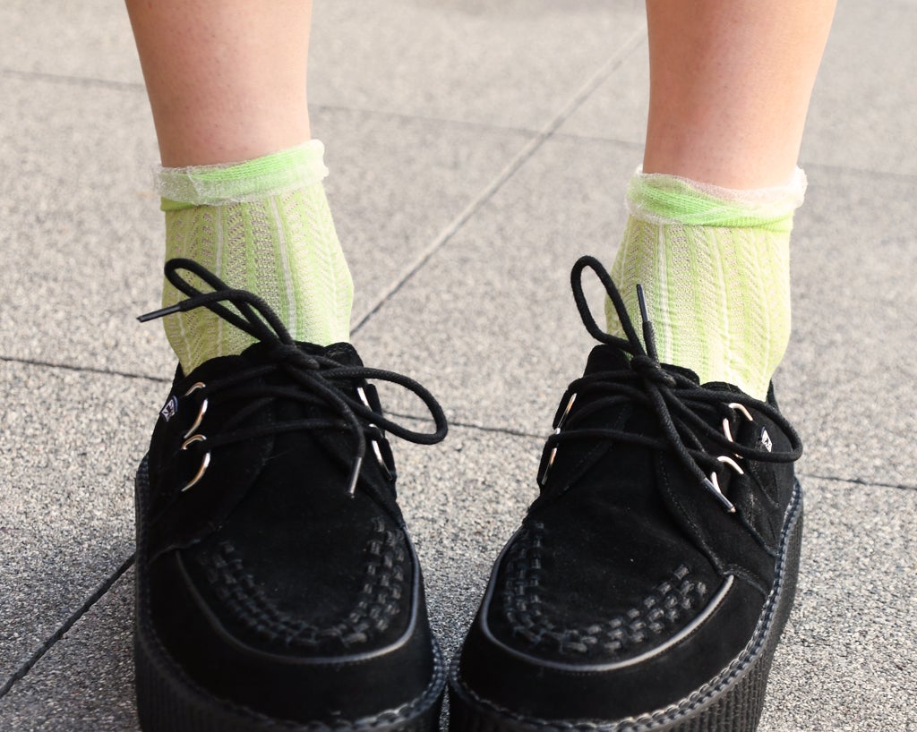 Lime Mesh Sock