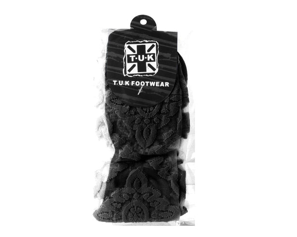 Black Mid-Calf Mesh Sock
