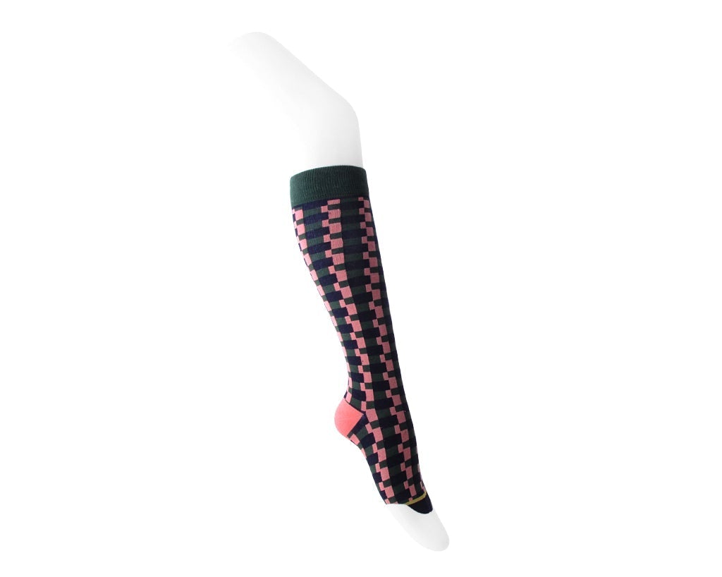 Multicolor Houndstooth Knee-High Sock Multicolor Houndstooth Knee-High Sock