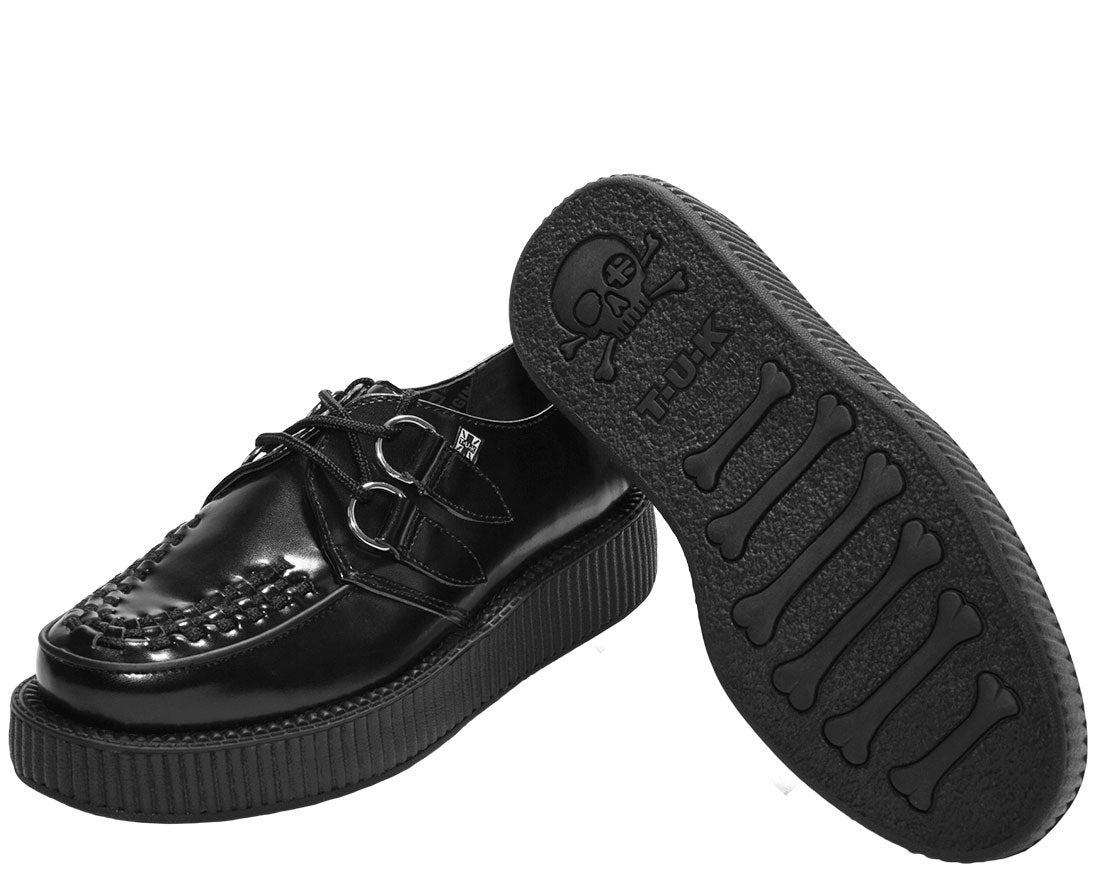 Black Low Sole Viva Creeper - T.U.K.