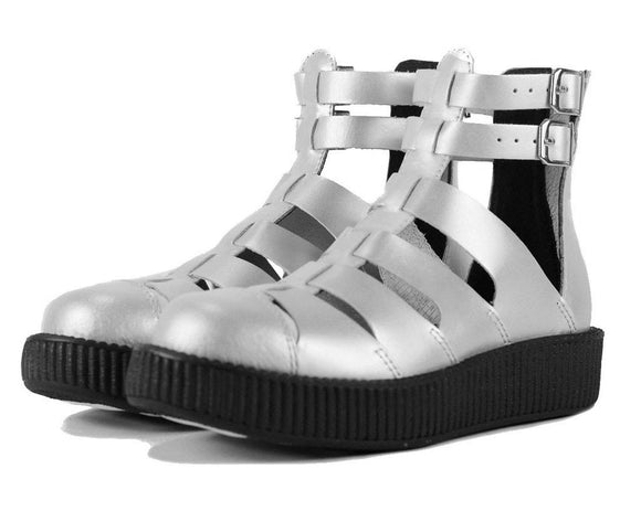 Silver Gladiator Creeper Shoes