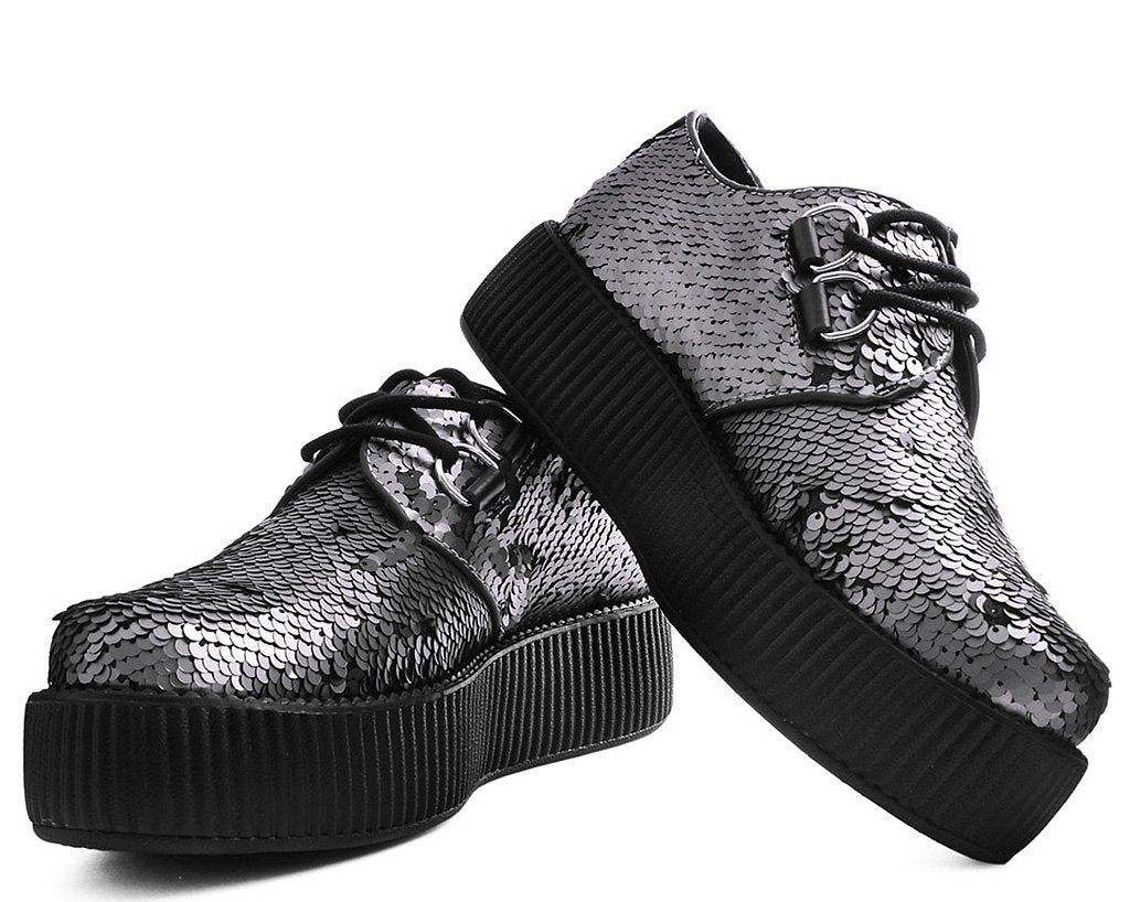 Gunmetal Two-Way Sequin Viva Mondo Creeper 