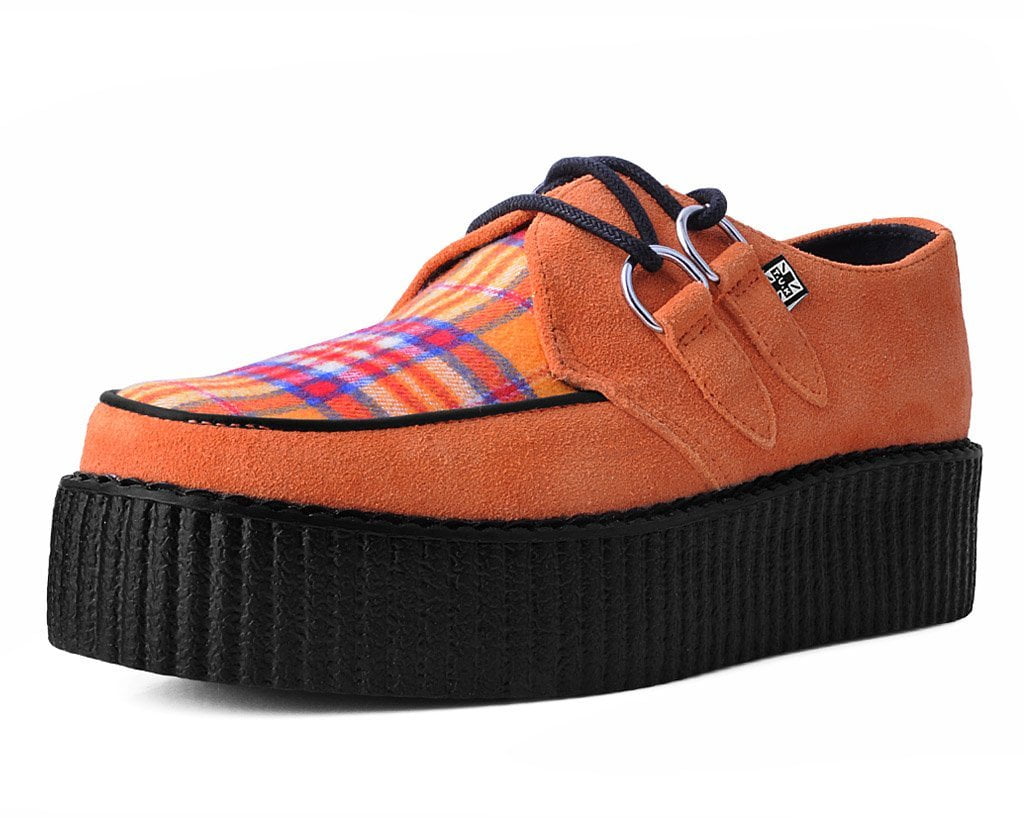 Orange Suede & Orange Plaid D-Ring Mondo Creeper