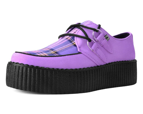 Lavendar Suede & Tartan Creeper