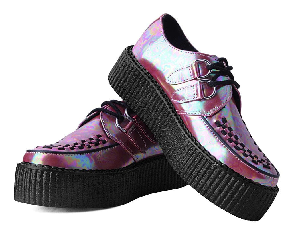 Red Oil Slick D-Ring Mondo Creeper