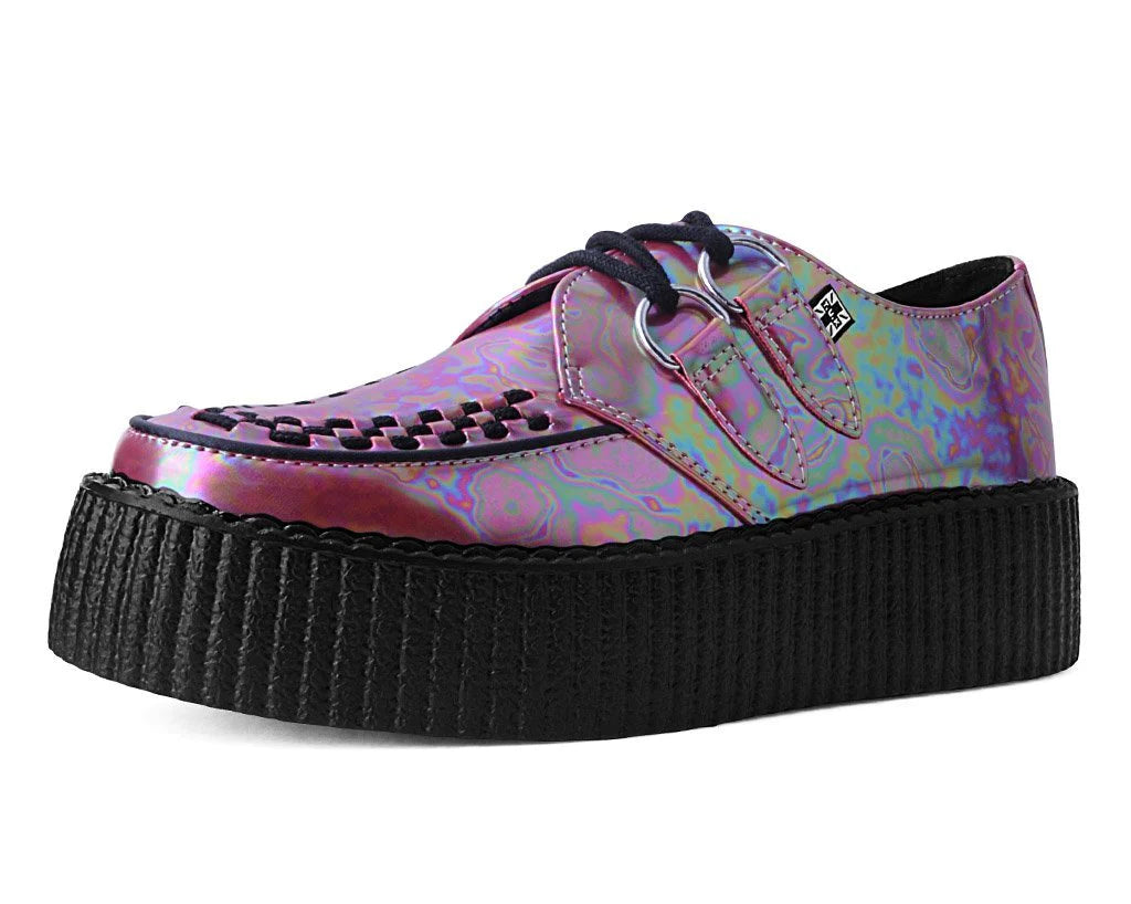 Red Oil Slick D-Ring Mondo Creeper