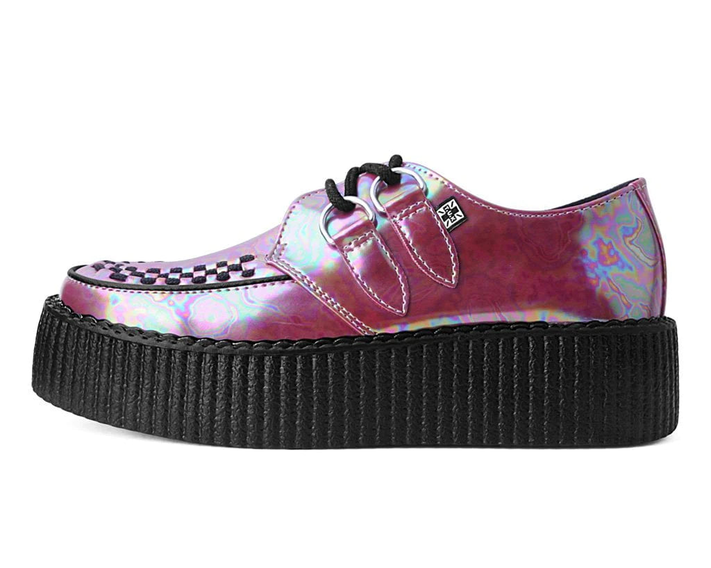 Red Oil Slick D-Ring Mondo Creeper