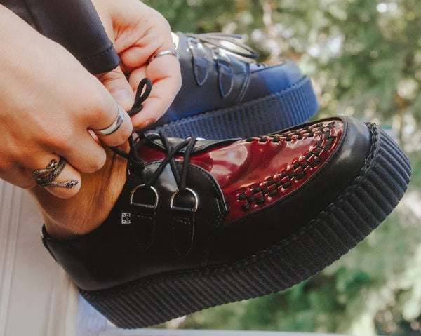 Black & Burgundy Rub-Off TUKskin™  Mondo Creeper