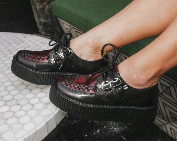 Black & Burgundy Rub-Off TUKskin™  Mondo Creeper